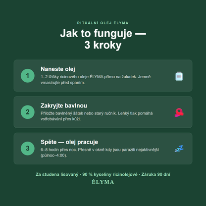 Jak používat Rituální olej ÉLYMA — 3 kroky