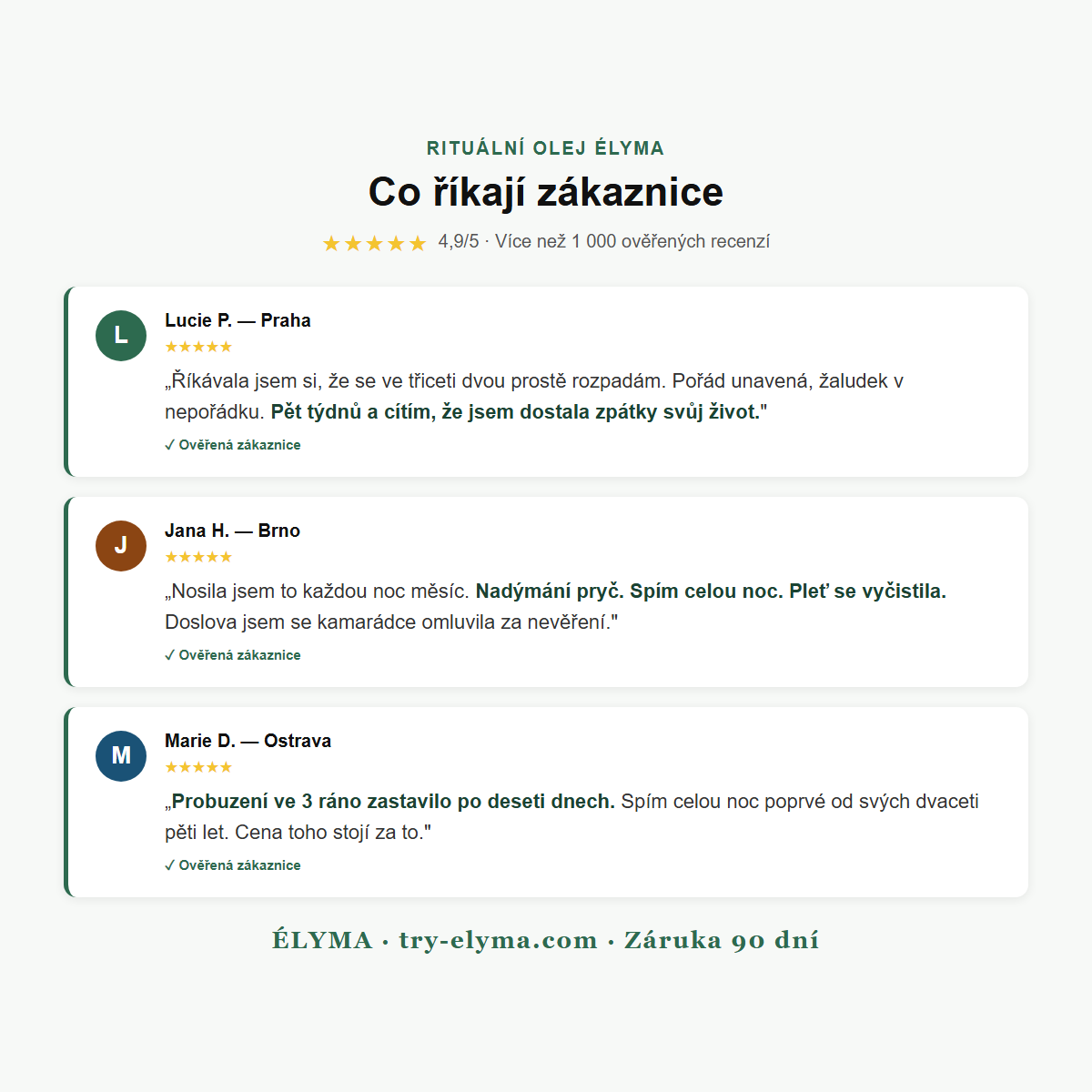 Co říkají zákaznice — Rituální olej ÉLYMA